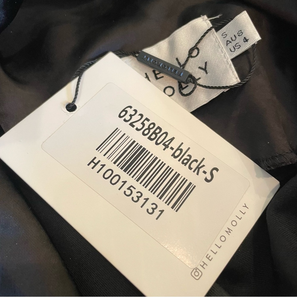 Hello Molly Proud Friend Mini Dress Satin Halter Cowl Coquette Small 4 90s LBD - Picture 8 of 10